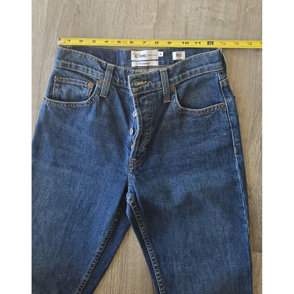 The Crawford Cindy Re/Done Originals Jeans Womens Size 26 Denim Button Fly USA - Picture 10 of 16